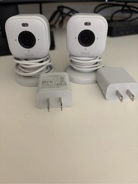 Blink Indoor Wi‑Fi Security Camera Duo with Power Adapters